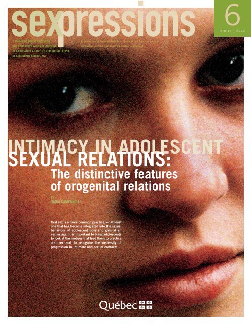 Intimacy in adolescent sexual relations - MSSS/Notice/Copyright ...