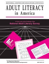 Adult Literacy in America - National Center for Education Statistics ...