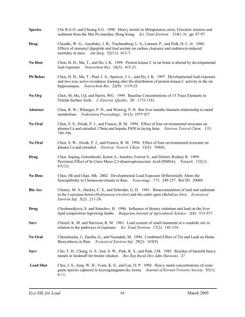 C:\Eco-SSLs\Contaminant Specific Documents\Lead\November  ...