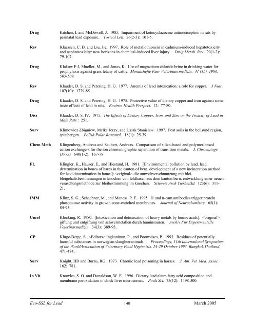 C:\Eco-SSLs\Contaminant Specific Documents\Lead\November  ...