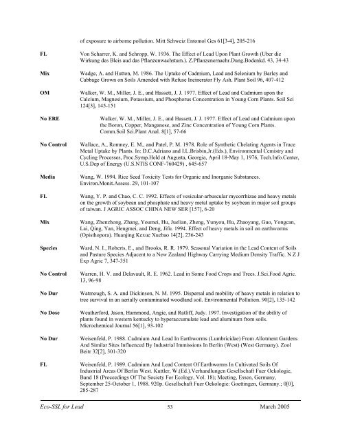 C:\Eco-SSLs\Contaminant Specific Documents\Lead\November  ...