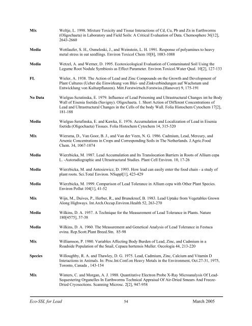 C:\Eco-SSLs\Contaminant Specific Documents\Lead\November  ...