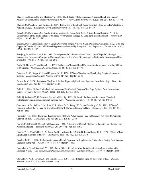 C:\Eco-SSLs\Contaminant Specific Documents\Lead\November  ...