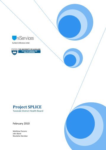 Project SPLICE - Taranaki District Health Board