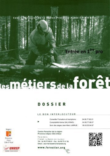 Bac Pro - Le Centre Forestier de la rÃ©gion Provence-Alpes-CÃ´te d'Azur