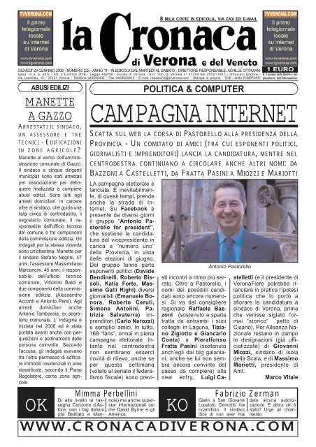 CAMPAGNA INTERNET - la cronaca di verona