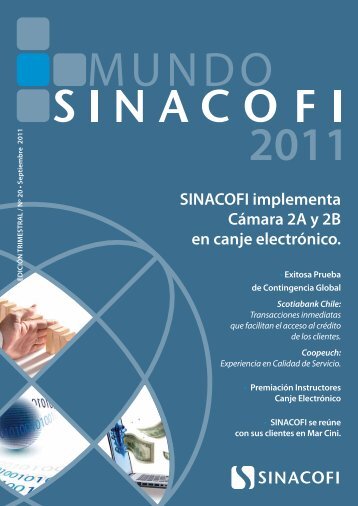 SINACOFI implementa CÃ¡mara 2A y 2B en canje electrÃ³nico.