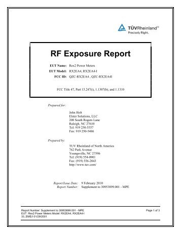 RF Exposure Report