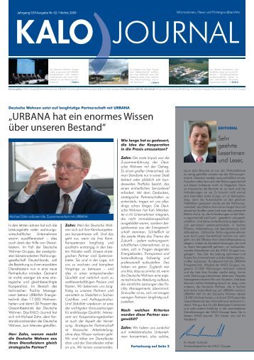 Ausgabe Herbst 2009 - URBANA GebÃ¤udemanagement