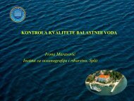 Ivona Marasović Institut za oceanografiju i ribarstvo, Split ...