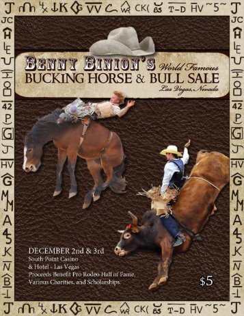 Benny Binion's World Famous WNFR Bucking Horse & Bull Sale