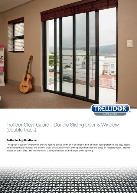Trellidor Clear Guard - Double Sliding Door & Window (double track)