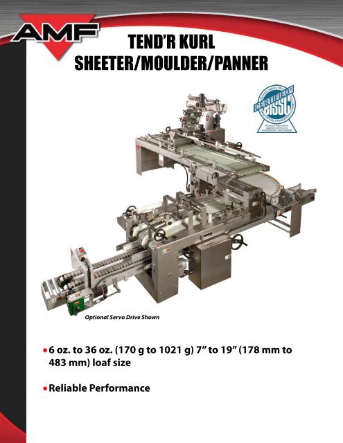 TEND'R KURL SHEETER/MOULDER/PANNER - AMF Bakery Systems