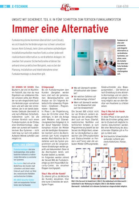 Immer eine Alternative - ABUS Security-Center