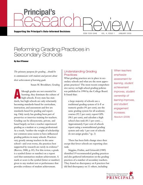 Reforming Grading Practices in Secondary Schools - eStaffRoom