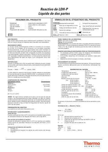 Reactivo de LDH-P LÃ­quido de dos partes - Thermo Scientific