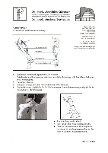 Merkblatt - Dr. med. Joachim Gärtner & Dr. med. Andrea Servatius