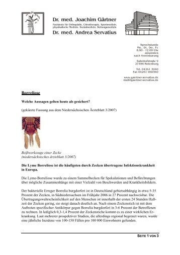 PDF: Borreliose - Dr. med. Joachim Gärtner & Dr. med. Andrea ...