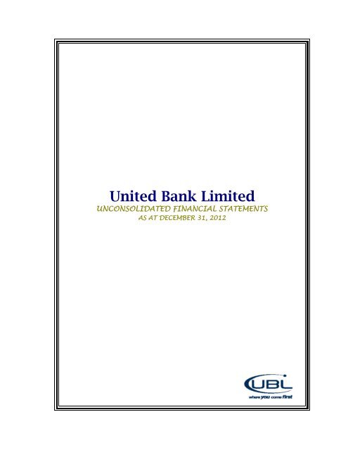 Financial Statements - United Bank Limited