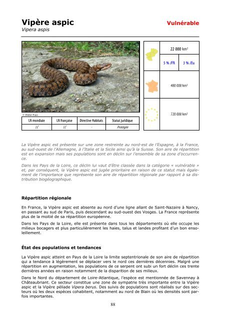 MammifÃ¨res, Amphibiens et Reptiles prioritaires en ... - Webissimo