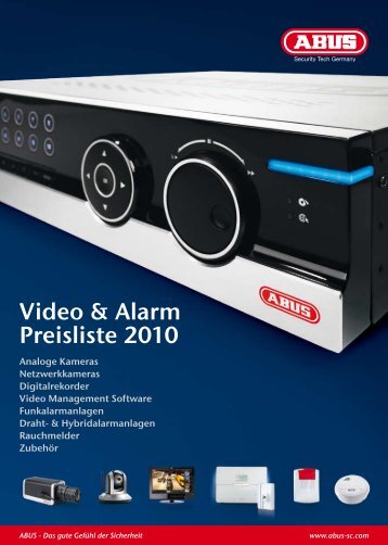 Video & Alarm Preisliste 2010 - ABUS Security-Center