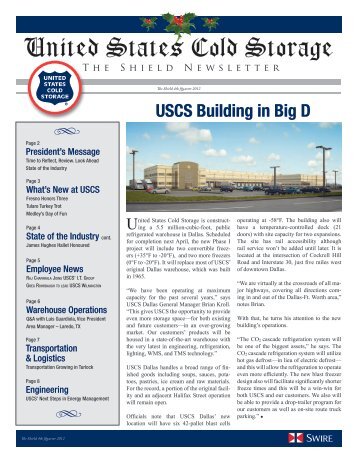 State of the Industry - United States Cold Storage