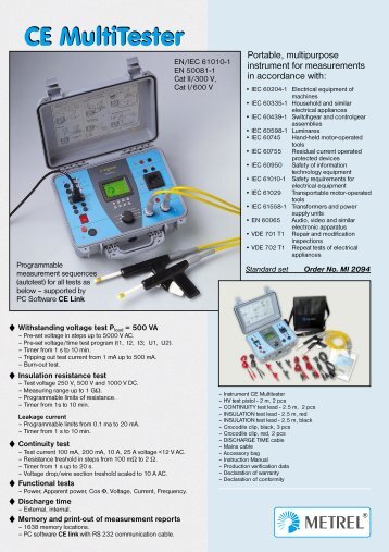 CE MultiTester - Recom Electronic AG