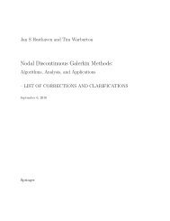 Nodal Discontinuous Galerkin Methods: