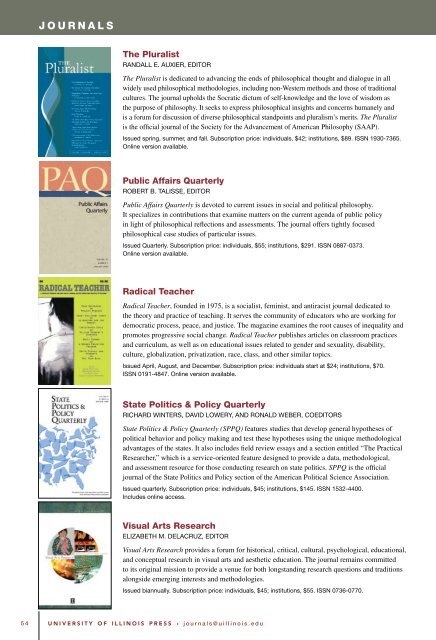 Fall 2010 - University of Illinois Press