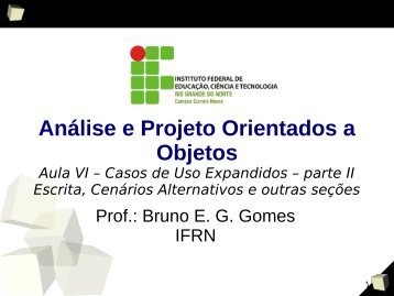 Casos de uso expandidos - Ifrn