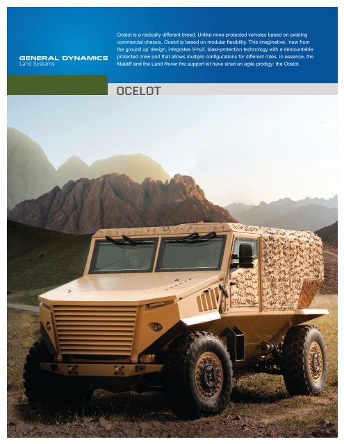 Ocelot Vehicle Sales Brochure - WarWheels.Net
