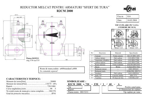 reductor melcat pentru armaturi “sfert de tura” r2cm ... - Neptun Gears