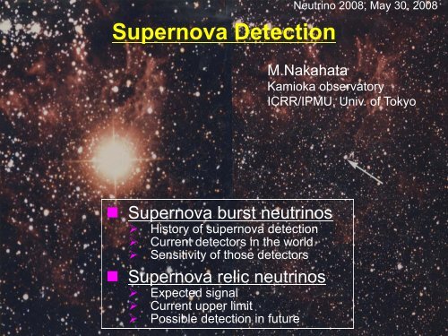 Supernova Detection