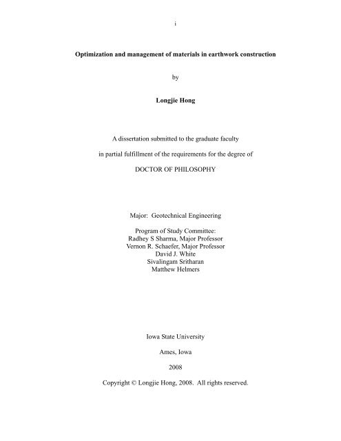 thesis collection Phd dissertation 2008