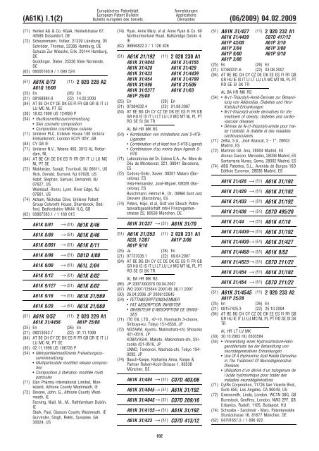 Bulletin 2009/06 - European Patent Office