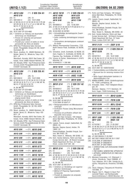 Bulletin 2009/06 - European Patent Office