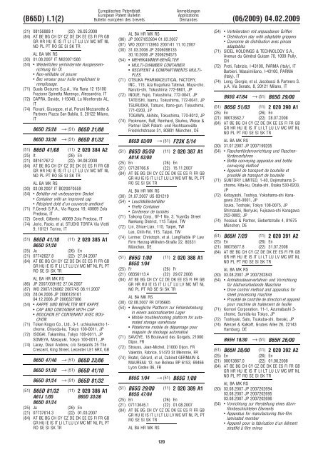 Bulletin 2009/06 - European Patent Office