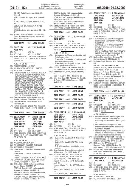 Bulletin 2009/06 - European Patent Office