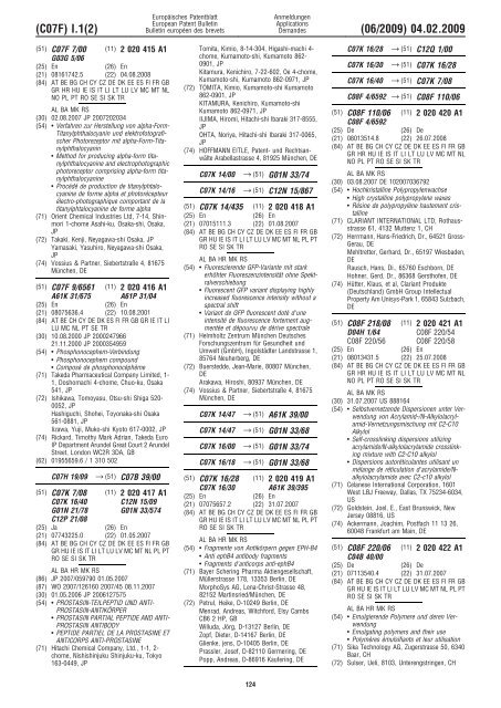 Bulletin 2009/06 - European Patent Office