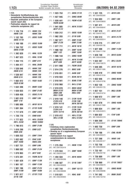 Bulletin 2009/06 - European Patent Office