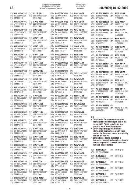 Bulletin 2009/06 - European Patent Office