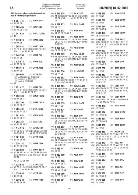 Bulletin 2009/06 - European Patent Office