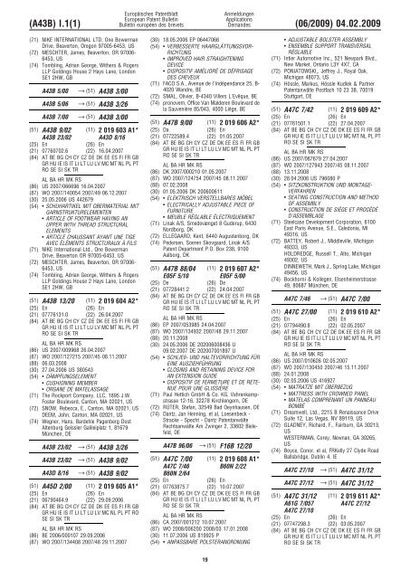 Bulletin 2009/06 - European Patent Office