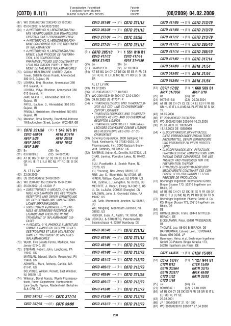 Bulletin 2009/06 - European Patent Office