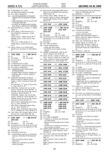 Bulletin 2009/06 - European Patent Office