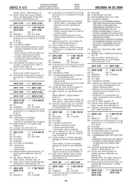 Bulletin 2009/06 - European Patent Office