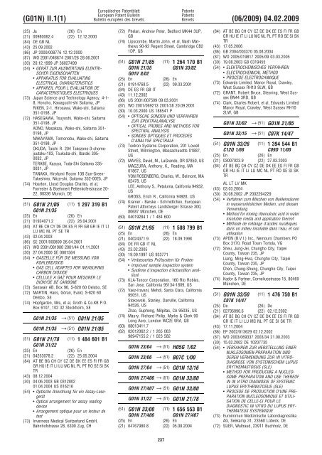 Bulletin 2009/06 - European Patent Office