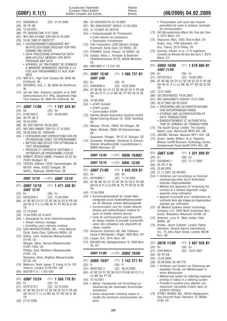 Bulletin 2009/06 - European Patent Office