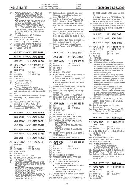 Bulletin 2009/06 - European Patent Office