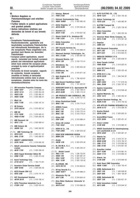 Bulletin 2009/06 - European Patent Office